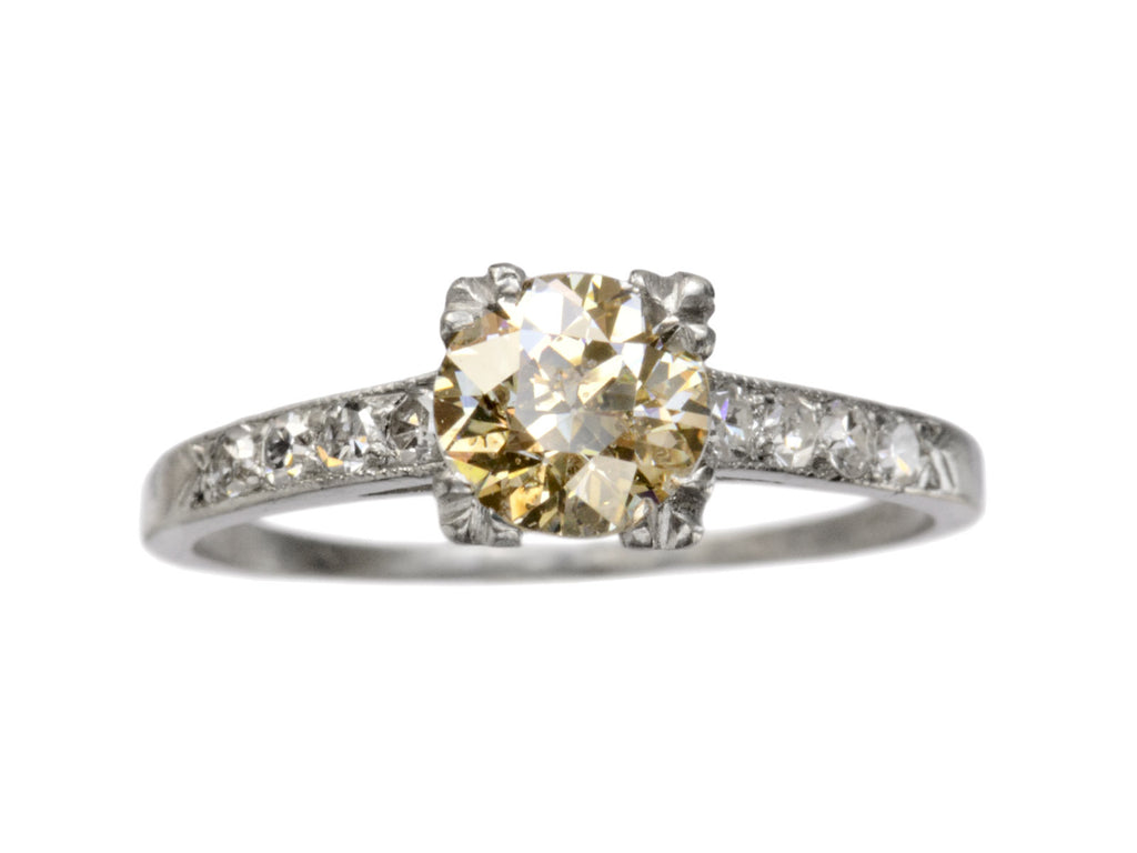 1930s Brown Diamond Ring (on white background)