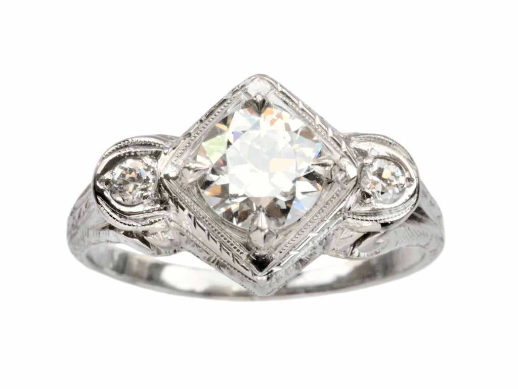 1920s Deco 0.80ct Ring (on white background)