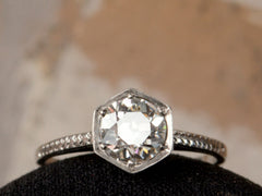 1920s Art Deco Hexagonal 0.83ct Diamond Engagement Ring