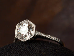1920s Art Deco Hexagonal 0.83ct Diamond Engagement Ring