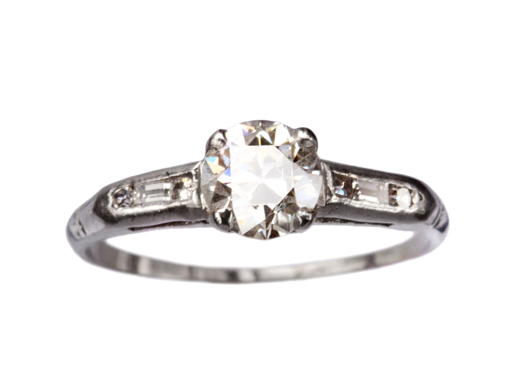 1930s 0.83ct Diamond Ring (on white background)