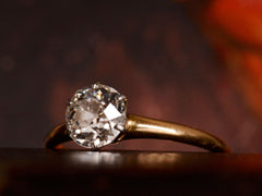 1900s 0.85ct Old European Cut Diamond Solitaire Engagement Ring