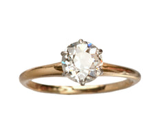 1900s 0.85ct Old European Cut Diamond Solitaire Engagement Ring