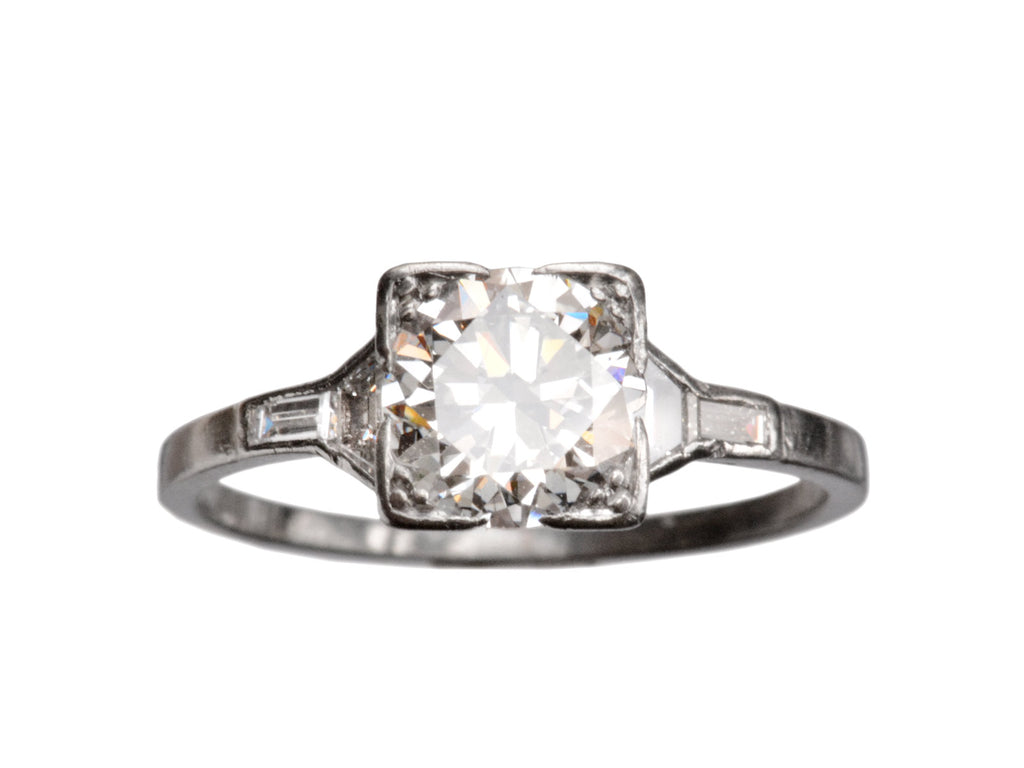 1930s 0.90ct Art Deco Ring (on white background)