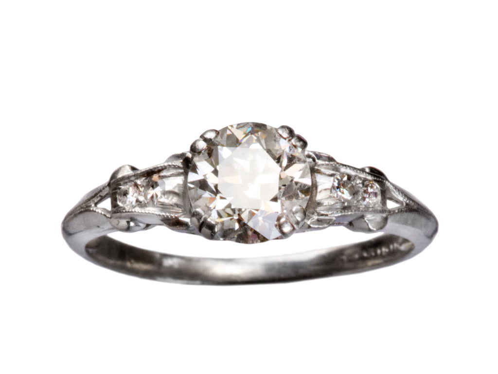 1930s Art Deco 0.92ct Ring (on white background)