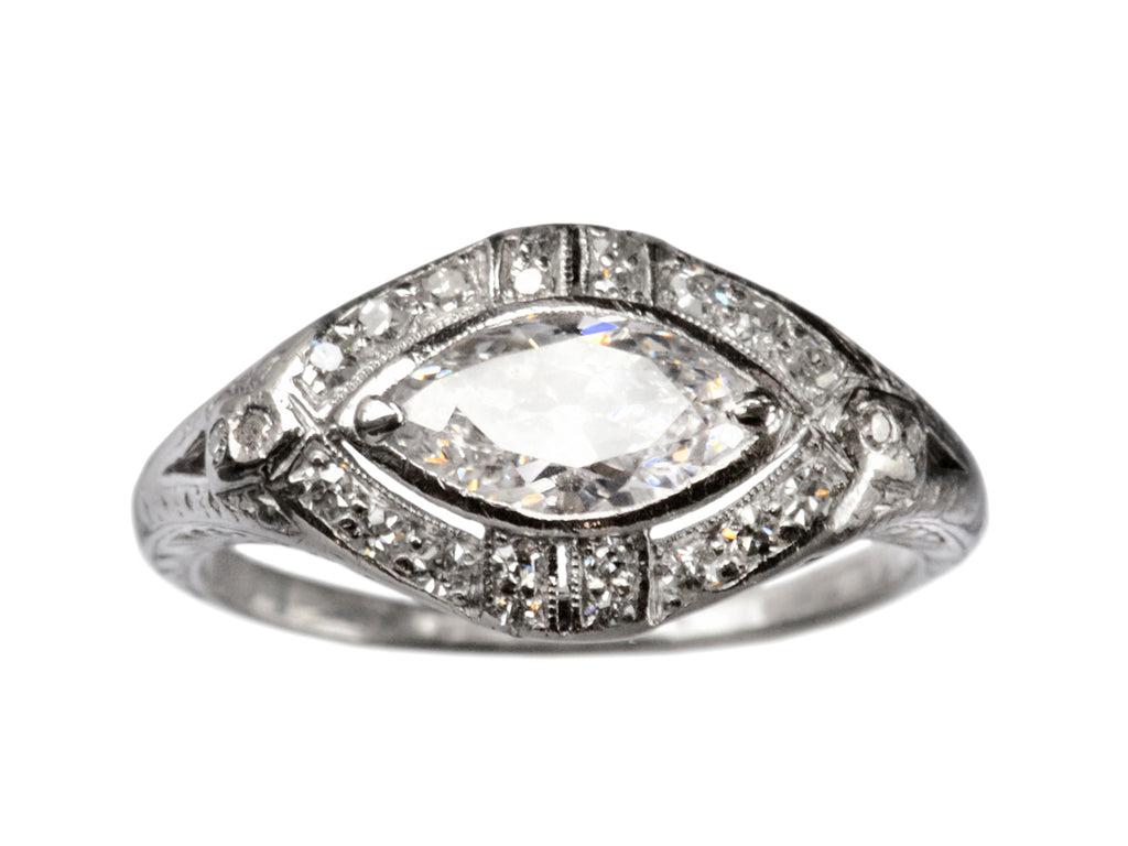 1920s 0.96ct Marquise Ring (on white background)