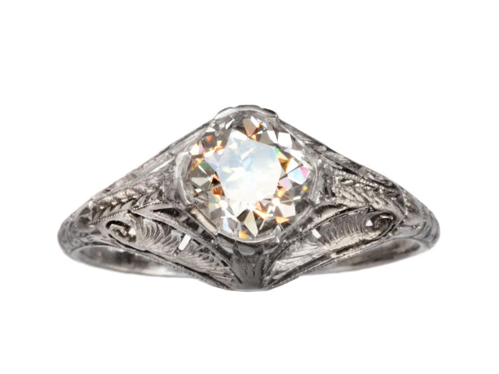 1910s 1.00ct Diamond Ring (on white background)