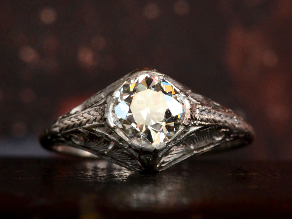 1910s 1.00ct Diamond Ring (detail)