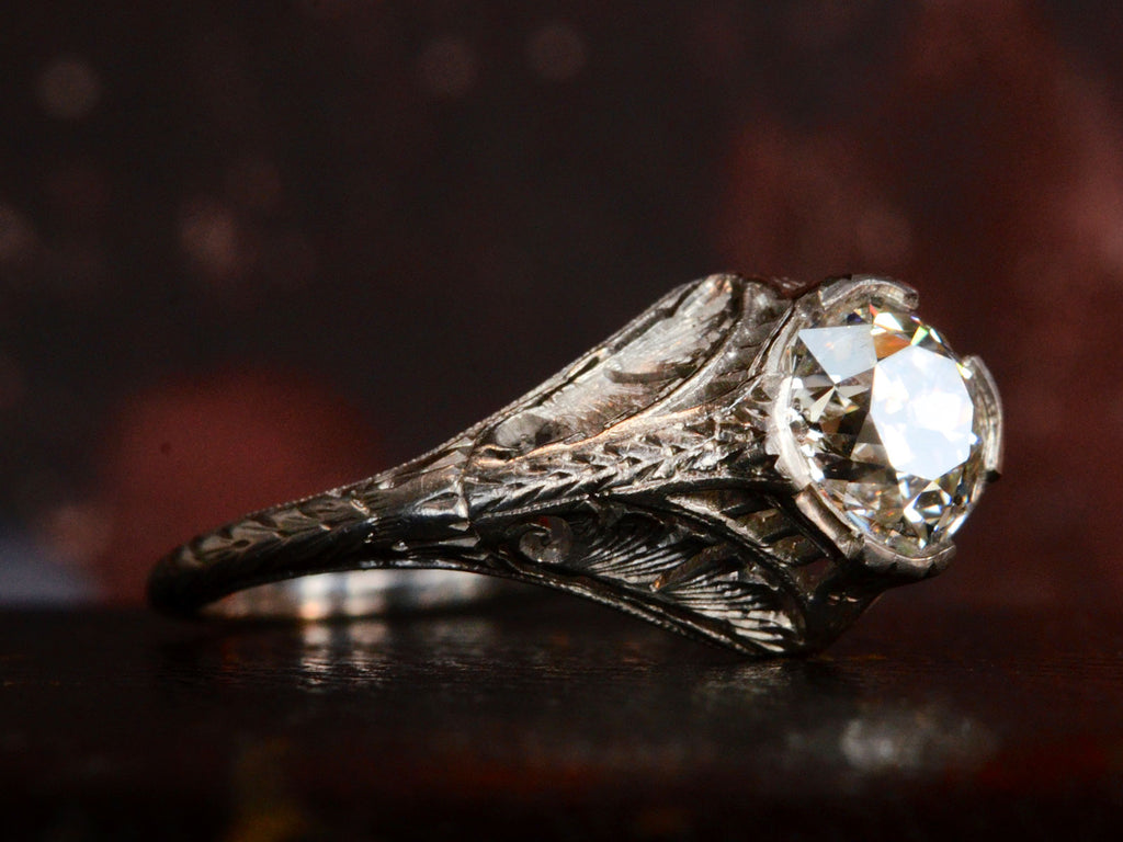 1910s 1.00ct Diamond Ring (side view)