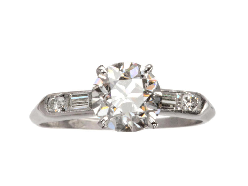 1930s Art Deco 1.01ct Ring (on white background)
