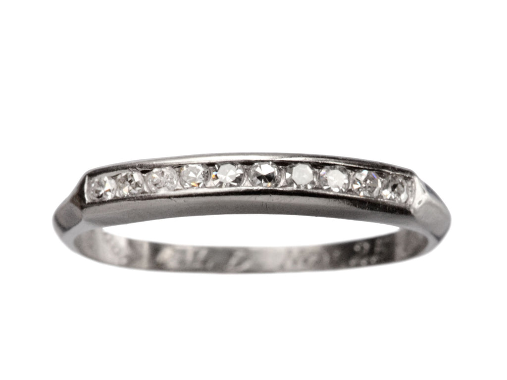1937 Diamond Platinum Band (on white background)