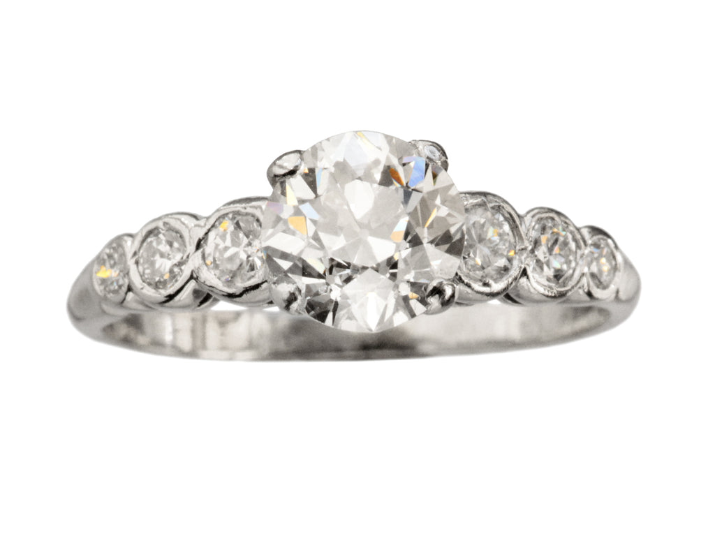 c1935 Art Deco 1.10ct Ring (on white background)