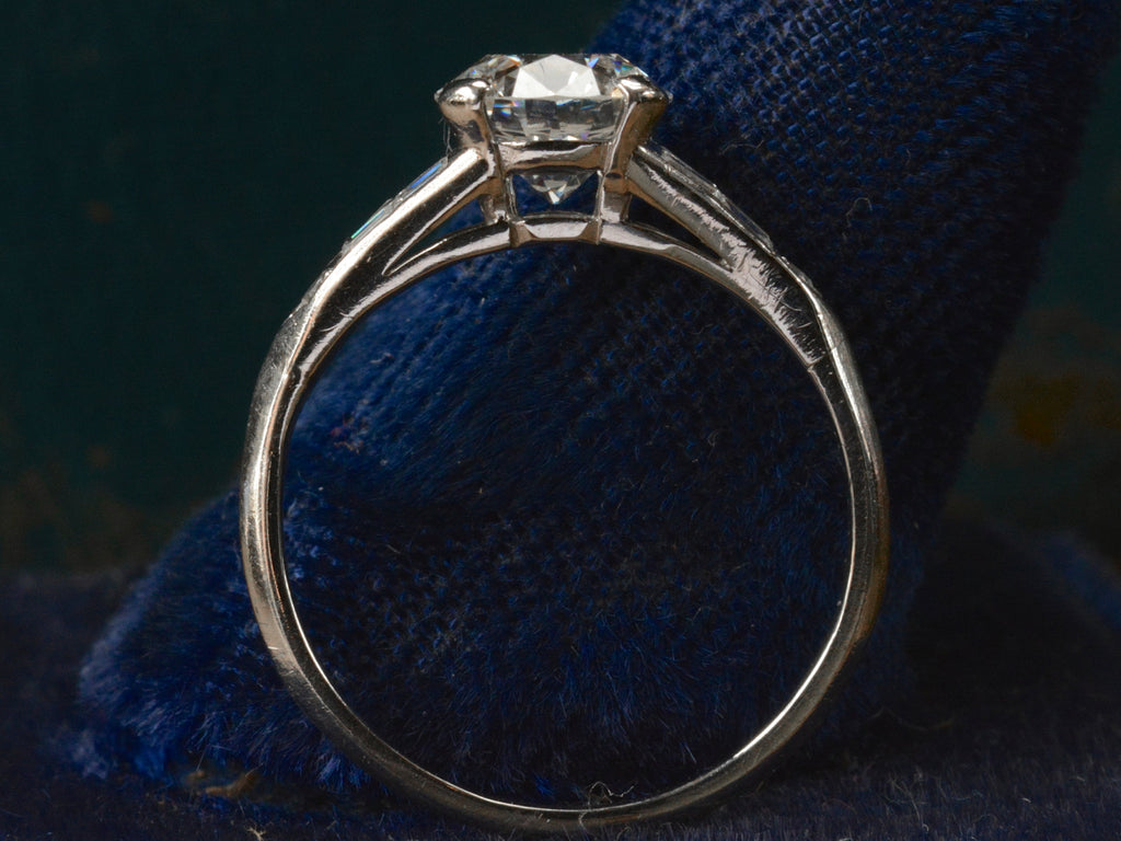1930s Art Deco 1.12ct European Cut Diamond Engagement Ring