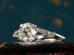 1930s Art Deco 1.12ct European Cut Diamond Engagement Ring