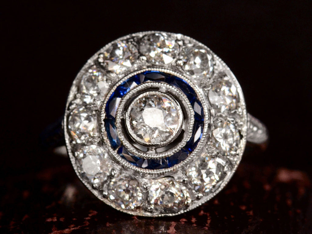 1920s Deco Cluster Ring (detail)