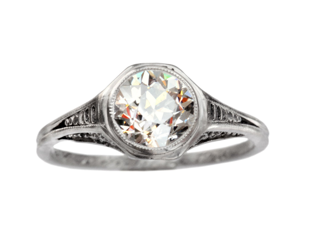 1920 Deco 1.15ct Filigree Ring (on white background)