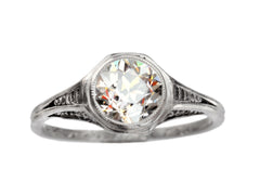 1920 Art Deco 1.15ct Filigree Engagement Ring