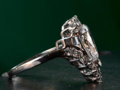 1950s Pear Diamond Cocktail Ring