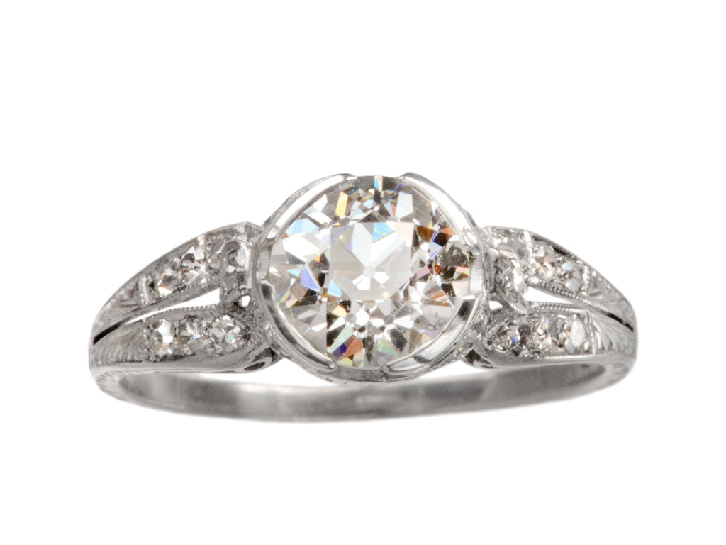 1910s Art Deco 1.32ct Ring (on white background)