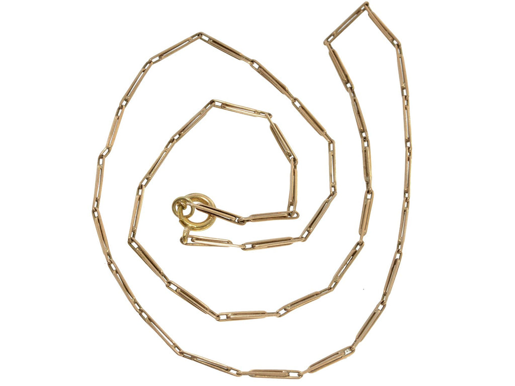 c1900 Bar Link Gold Chain (on white background)