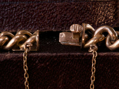 1890s Victorian 14K Rose Gold Chain Bracelet