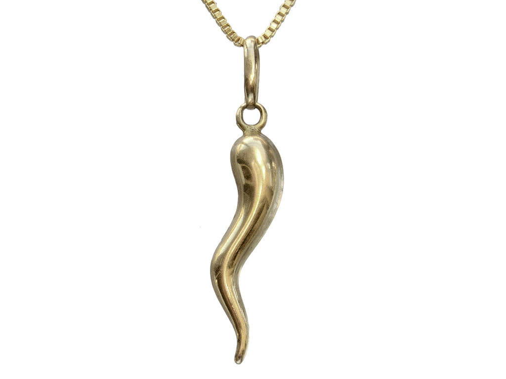 Vintage Italian Horn Necklace (on white background)