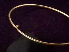 thumbnail of Vintage Gold Neck Bangle (side view)