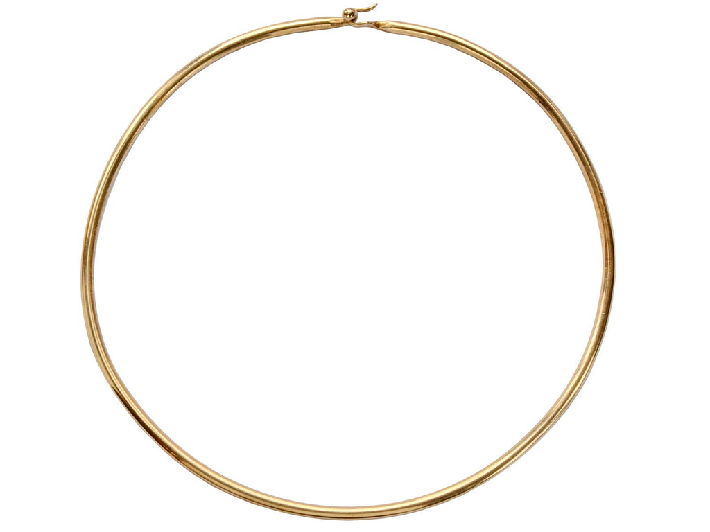 Vintage Gold Neck Bangle (on white background)