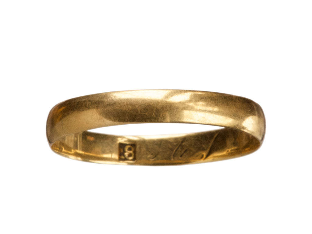 1861 18K Gold Wedding Band (on white background)