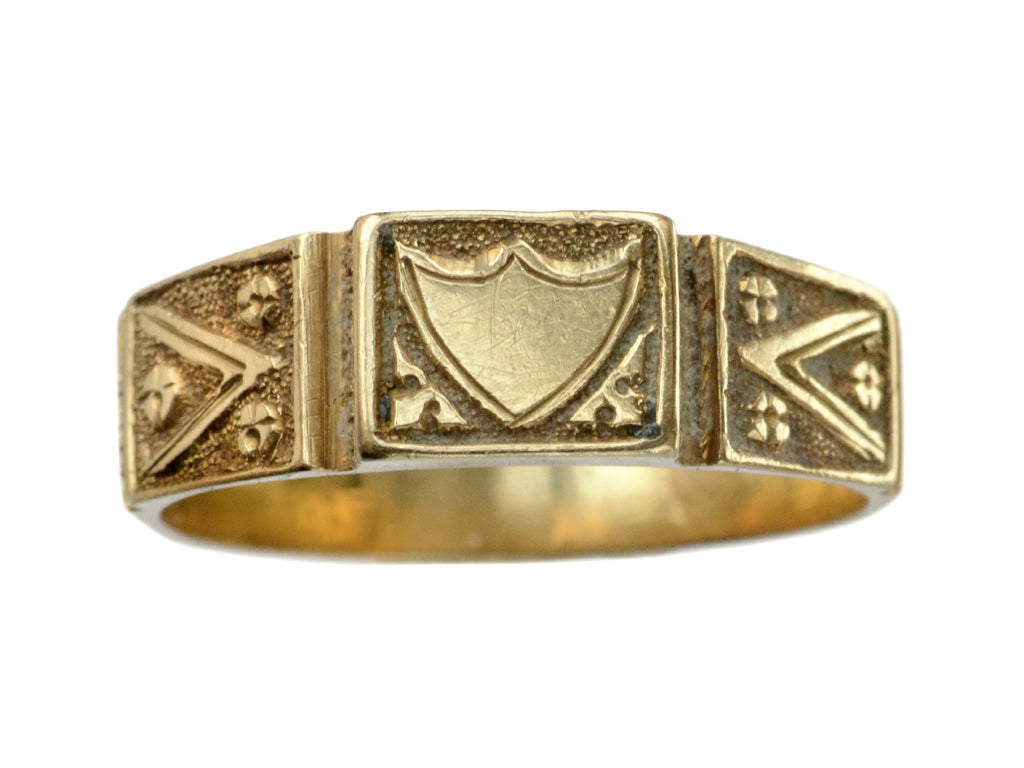 1872 Heraldic Signet Ring (on white background)