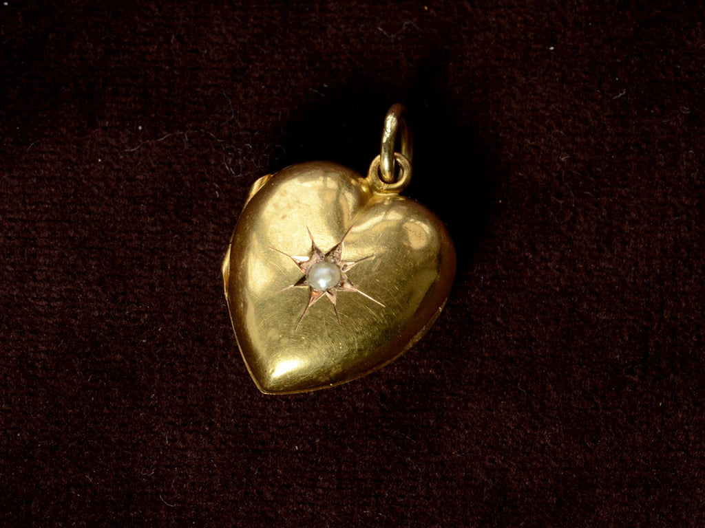 1886 Victorian Heart Locket (on black background)