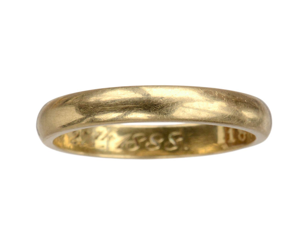 1888 2.9mm Gold Wedding Band (on white background)