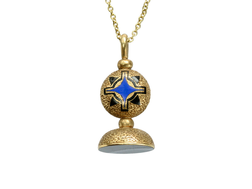 1840s Gold Seal Necklace (on white background)