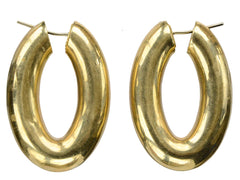 Vintage Tubular 14K Hoop Earrings