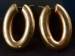 Vintage Tubular 14K Hoop Earrings