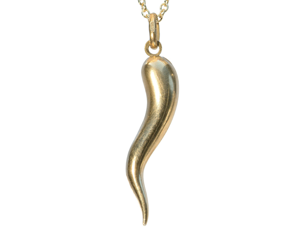 c1980 Italian Cornicello Pendant (on white background)