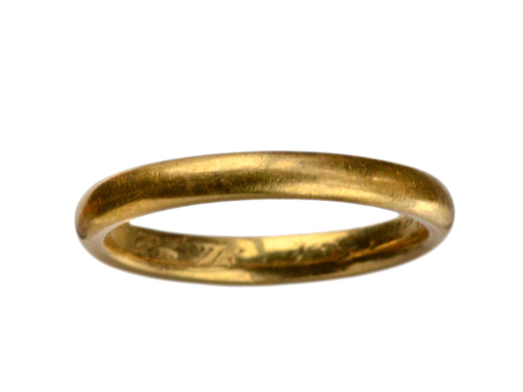 1916 22K Wedding Band (on white background)