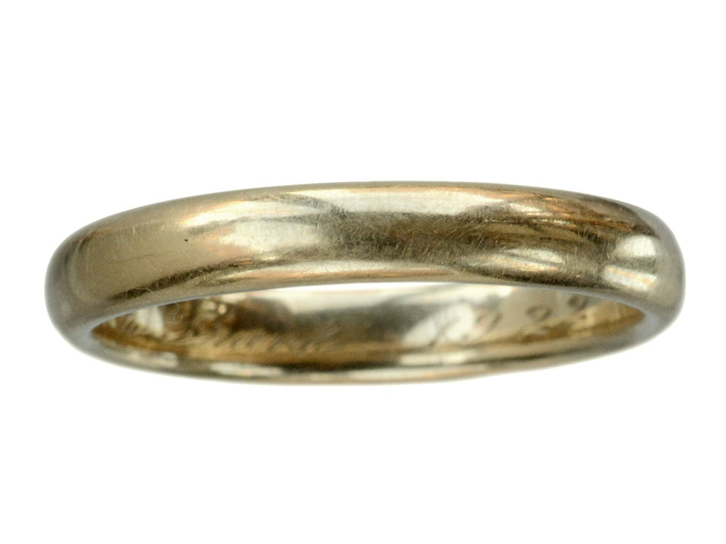 1922 3.7mm 14K Gold Band (on white background)