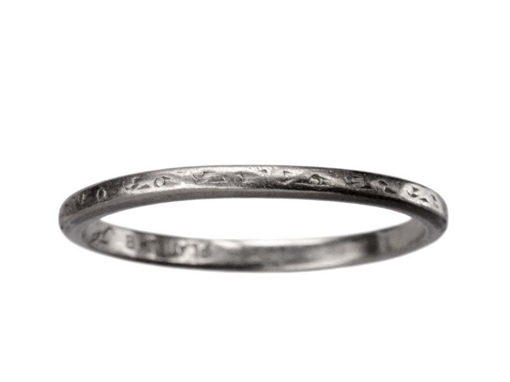 1931 Platinum Wedding Band (on white background)