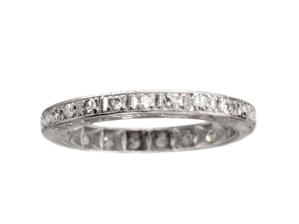 1932 Diamond Eternity Band, Size 4.5 (on white background)