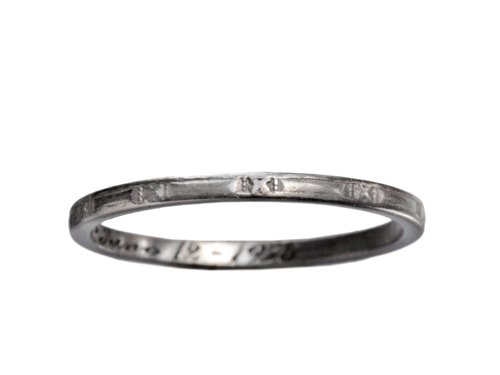 1936 Platinum Wedding Band (on white background)