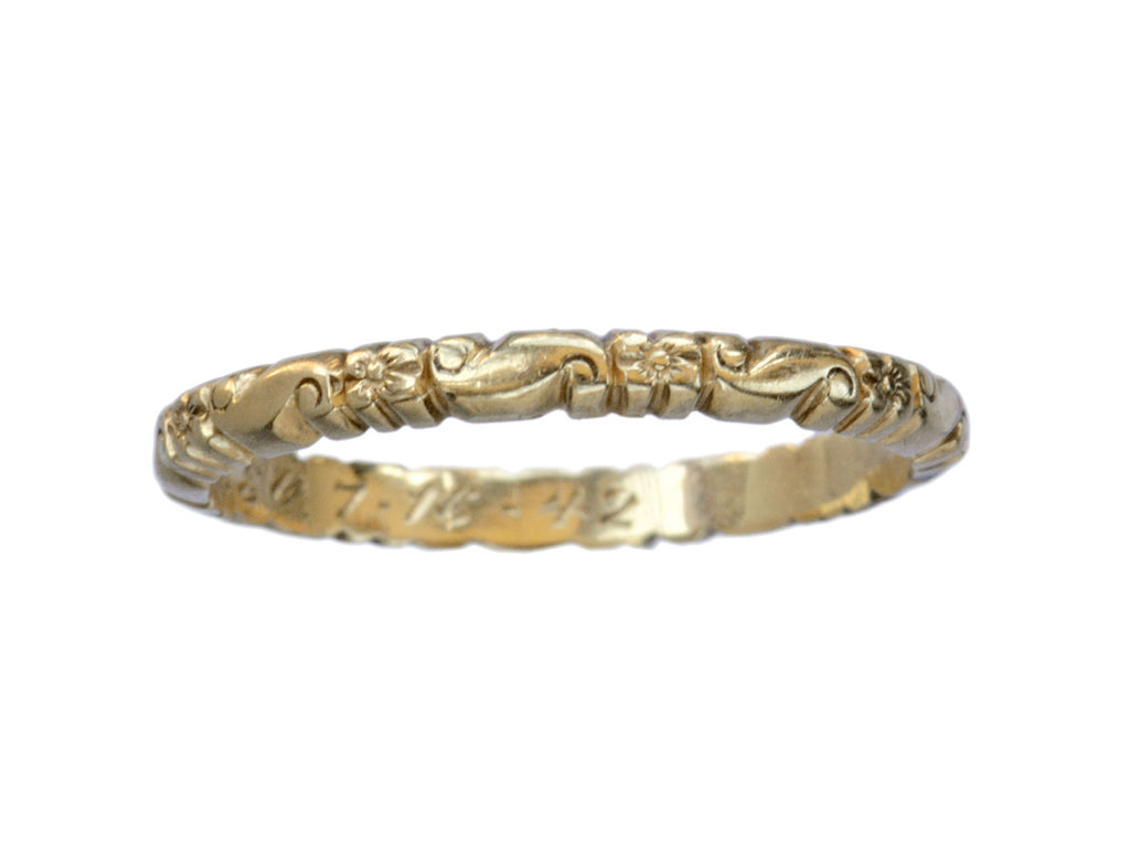1942 Decorated Gold Band (on white background)