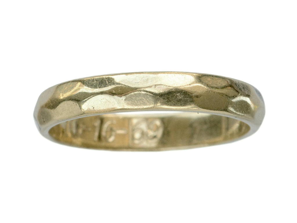 1969 Faceted Gold Band (on white background)