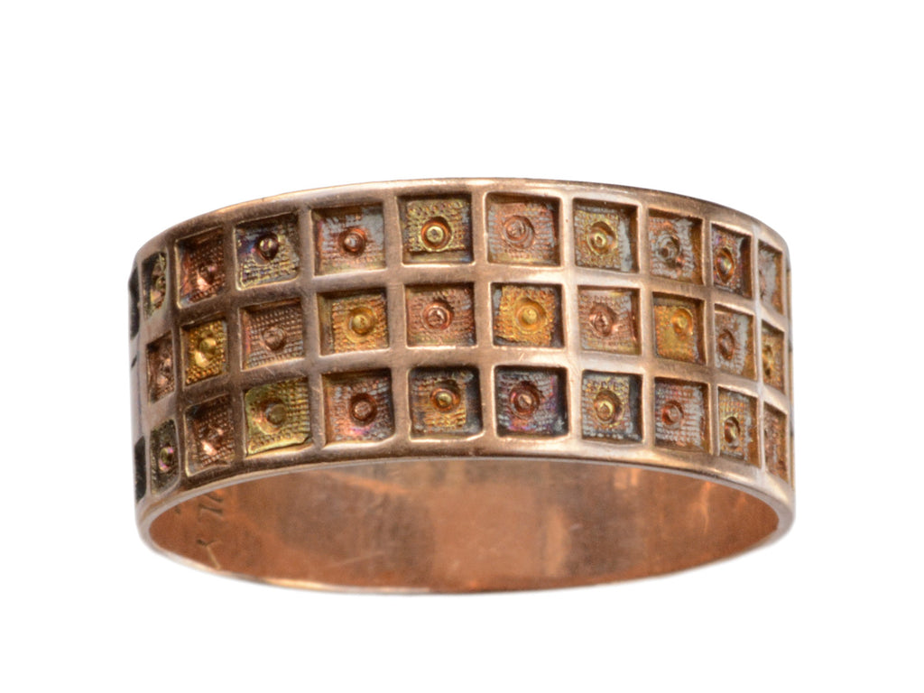 1880s Checkered Gold Band (on white background)