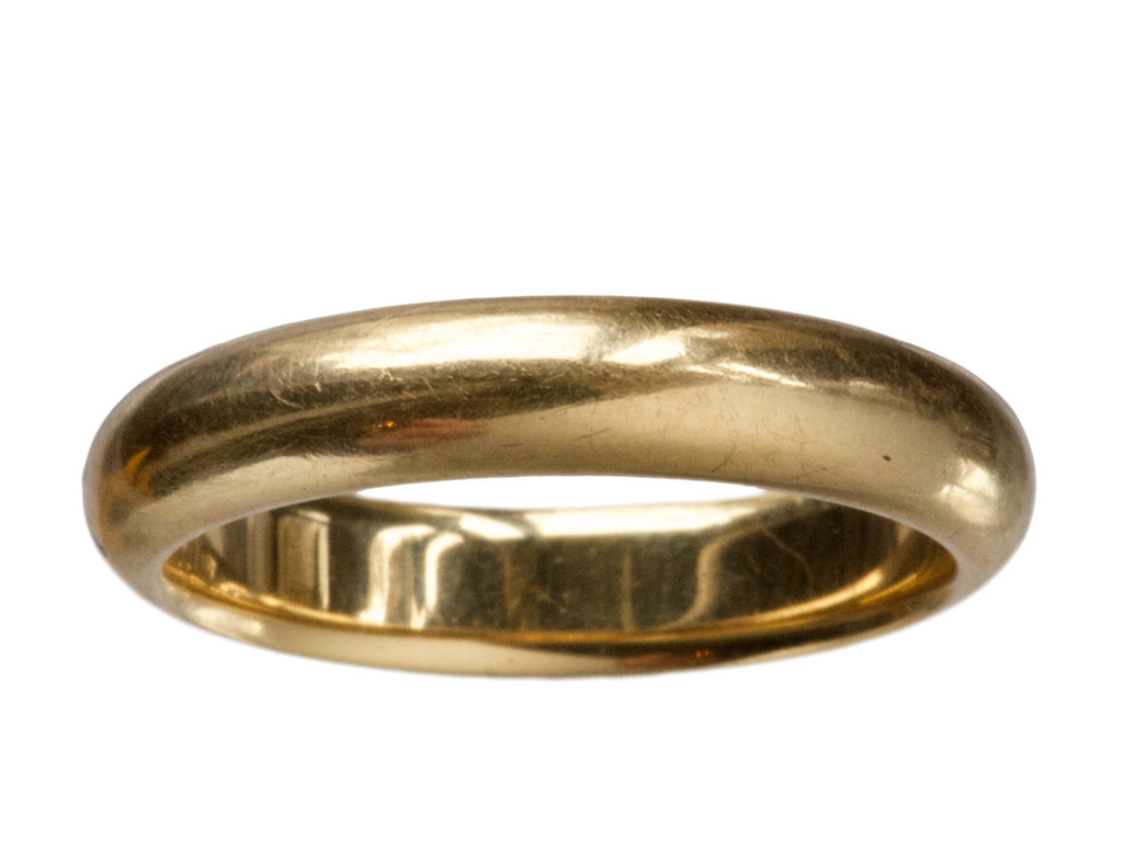 Vintage Gold Wedding Band (on white background)