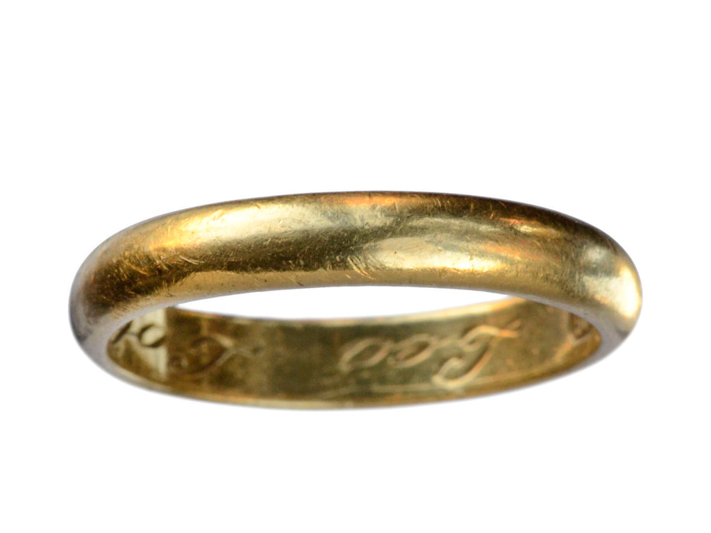 22K Gold Wedding Band (on white background)