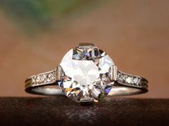 1920s Art Deco 2.50ct Old European Cut Diamond Engagement Ring