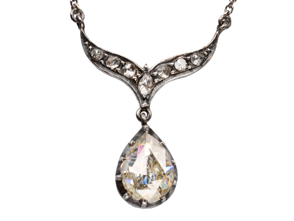 c1780 Georgian Diamond Necklace (on white background)