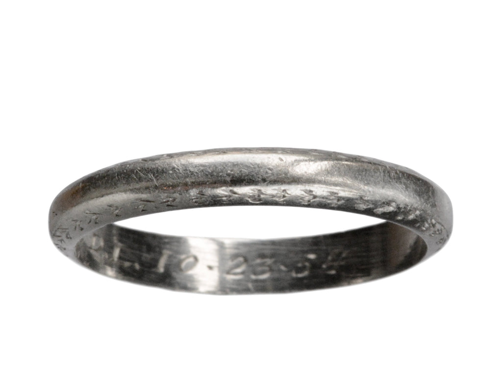 1954 Platinum Wedding Band (on white background)