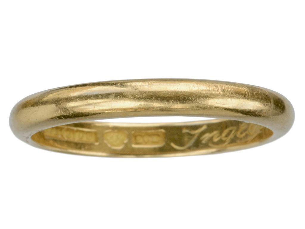1946 Swedish 20K Gold Band (on white background)